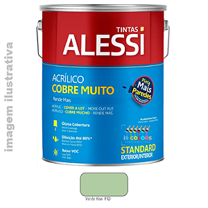 Tinta Acrílica Alessi Cobre Muito  3,6 litros - Verde Kiwi Fosco