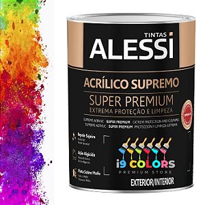 Tinta Acrílica Alessi Supremo  0,8 litros - Base B Acetinado