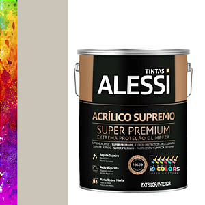 Tinta Acrílica Alessi Supremo  3,2 litros - Cinza Fóssil Coral SC