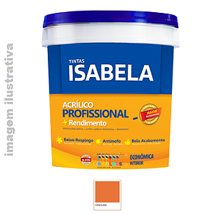 Tinta Acrílica Isabela Profissional Mais Rendimento Econômica  3,6 litros - Cenoura