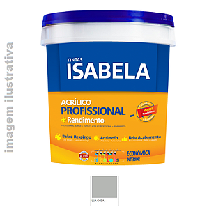 Tinta Acrílica Isabela Profissional Mais Rendimento Econômica 18 litros - Lua Cheia Fosco