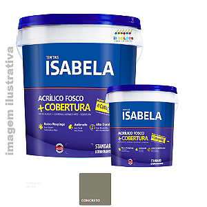 Isabela Tinta Acrílica Standard Mais Cobertura  3,6 litros - Concreto Fosco
