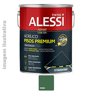 Tinta Piso Acrílico Premium  3,6 Litros - Alessi - Verde Fosco