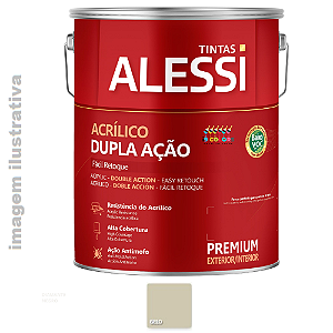 Tinta Acrílica Premium Fosco Dupla Ação 3,6 litros Alessi  - Gelo Fosco