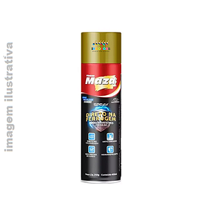 Spray Direto da Ferrugem 250 gramas Maza - Ouro Antigo Metálico Brilhante