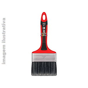 PINCEL TRINCHA RETA 2.1/2 POL TIGRE 920 CERDAS GRIS PREMIUM PARA ACRILICA - Gris Premium