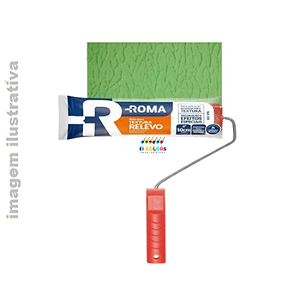 ROLO P/TEXTURA RELEVO 10CM C/CABO ROMA CABELO ANJO