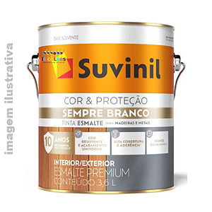 SUVINIL ESMALTE SEMPRE BRANCO ACETINADO 3.6LT - Branco Acetinado