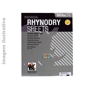FOLHA LIXA SECO 230X280 RHYNODRY WHITE GRAO 500 - Branco