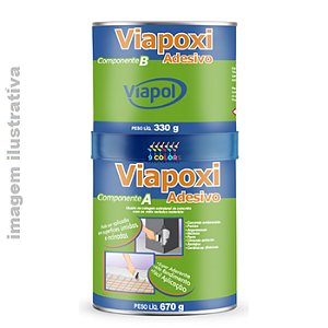 Viapoxi Adesivo  1 Quilo - Cinza