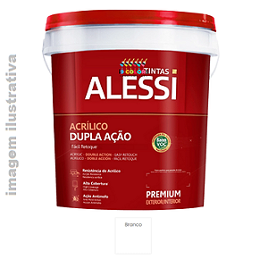 Alessi Dupla Ação Fosco 18 litros Balde - Branco Fosco