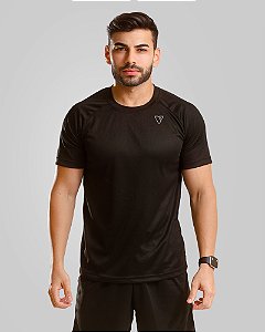 Camiseta Masculina Dry Fit Symbol Line Upper Side - Preto