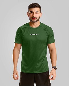 Camiseta Masculina Dry Fit Focus - Verde Militar