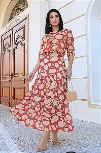 Conjunto Garden de Saia e Blusa