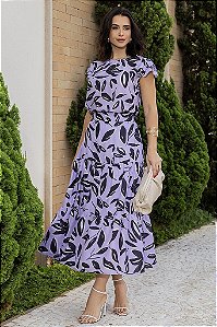 Conjunto Lilac Garden de Saía e Blusa