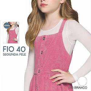 Blusa Segunda Pele Infantil Fio 40 Manga Longa Gola Redonda