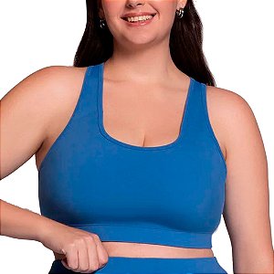 Top Fitness Plus Size Lycra e Forro Poliamida Resistente Academia Ginástica Nadador Selene