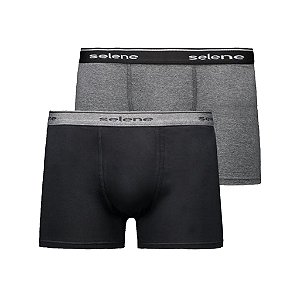 Kit 2 Cuecas Boxer Algodão com Elástico no Cós