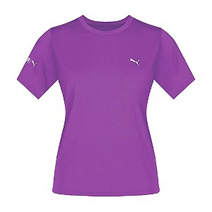 Camiseta Fit Poliamida Feminina Babylook Treino Corrida Proteção UV Solar Puma