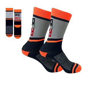 Meia Poliamida Masculina Esportiva Corrida Ciclismo Bike
