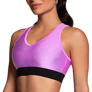 Top Fitness Costas Abertas Esportivo Rosa Poliamida com Lycra Academia Look Treino