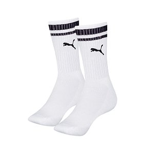 Meia Cano Longo Branca Básica Unissex Adulto Puma
