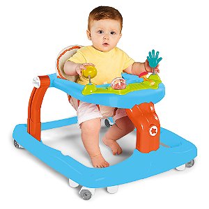 Andador De Bebe Move Baby Calesita Carrinho Crianças Andar Azul