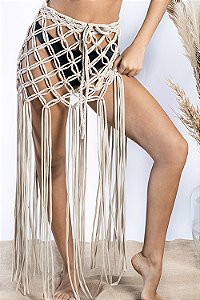 Saia Macramê Areia