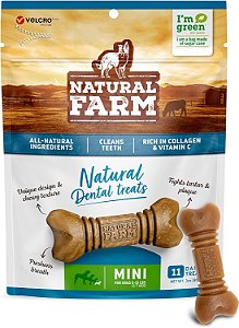 Petisco Snack Dental Raças Mini Cães Natural Farm