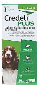 Antipulgas E Vermes Credeli Plus Cães 11 Kg Até 22kg Elanco