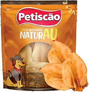 Petisco Orelha Bovina Cães Mordedor Natural Petiscão C/5 Un