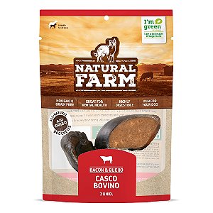 Petisco P/ Cães Casco Bovino Recheio Bacon E Queijo C/2 Unid
