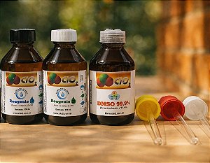 KIT DIOX SANITIZANTE 100 mL VIDRO. + DMSO 99% - 100 mL (VOL. TOTAL 300 mL)