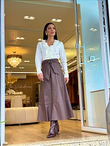 SAIA COURO LEGÍTIMO MARROM