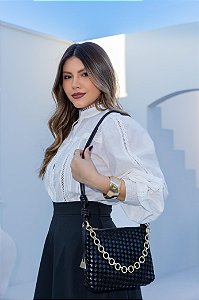 BOLSA TRESSÊ ALÇA METAL