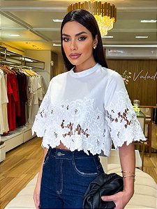 CROPPED CARLA BORDADO