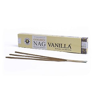 Incenso indiano Vijayshree Golden Nag Vanilla - Energia calmante e amor