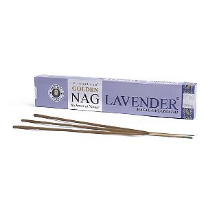Incenso indiano Vijayshree Golden Nag Lavender - Energia de paz e harmonia