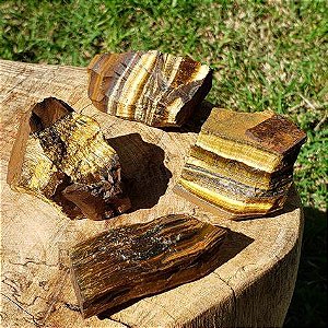 Olho de tigre natural bruto - proteção e conexão - 20 a 30g