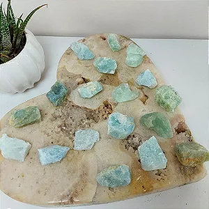 Água marinha natural bruta - serenidade e clareza mental - 17 a 25g