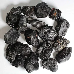 Turmalina negra natural bruta (pedra) - proteção - 25 a 40g