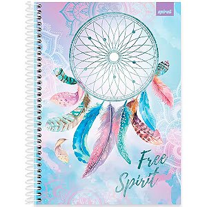 Caderno "free spirit" (espírito livre) 1 matéria - 80 folhas