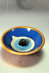 Incensário em cerâmica de olho grego Ø 4,5cm