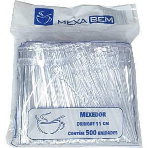 Mexedor Tipo Drink 11Cm Café Chá Suco Mexa Bem Caixa com 10 X 500 Unidades