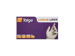 Luva Látex Talge Com Pó  Todos Tamanhos C/100