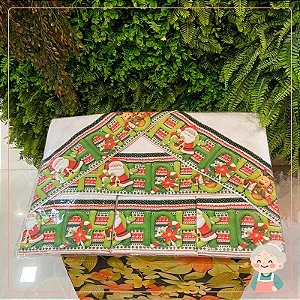 Pano de Prato Semaninha Estampado Papai Noel - 7 Peças