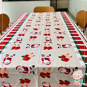 Toalha de Mesa Natalina Retangular 6 Lugares