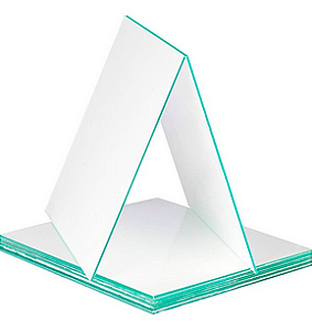 Cromatoplaca de vidro, silanizada,para cromatografia delgada com silicagel 60 RP-2, 20x20 cms, pkg 25.