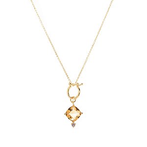 Colar Luz Cristal Citrino