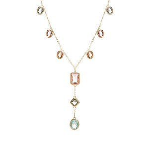 Colar Vitória Cristal Rodolita